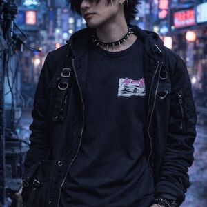 Eldon Black Graphic T Shirt XL Japanese Anime Car Streetwear Indie Sleaze